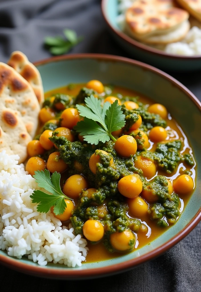 25 High Protein Lunch Ideas That Will Fuel Your Day (You Won't Believe #12!) - 3. Chickpea and Spinach Curry