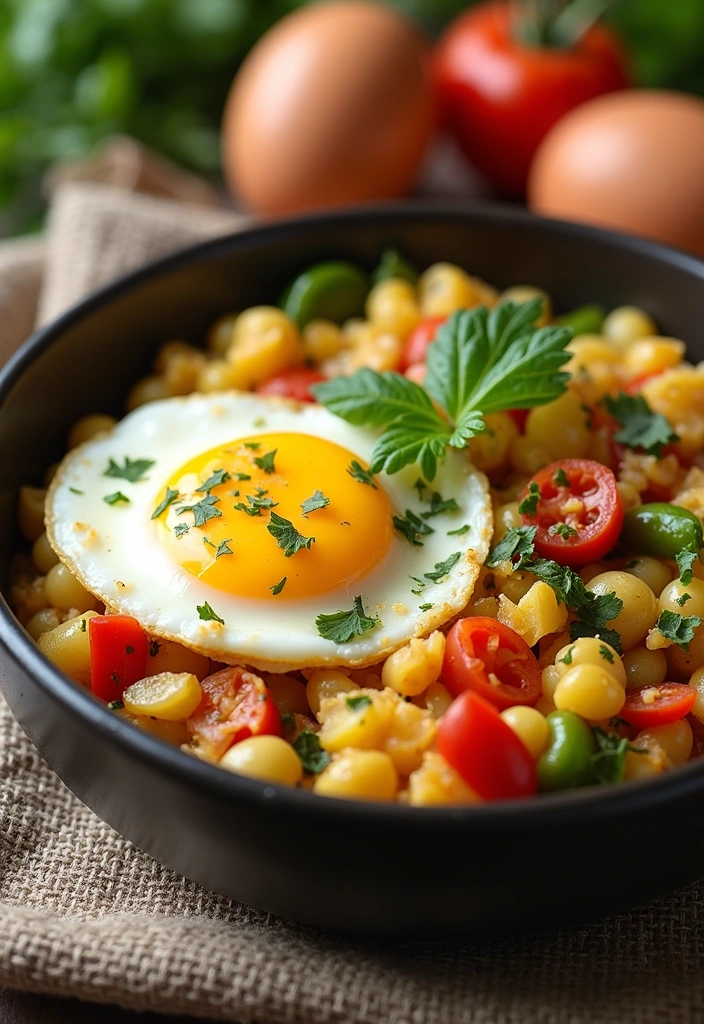 25 High Protein Lunch Ideas That Will Fuel Your Day (You Won't Believe #12!) - 8. Egg and Veggie Breakfast Bowl