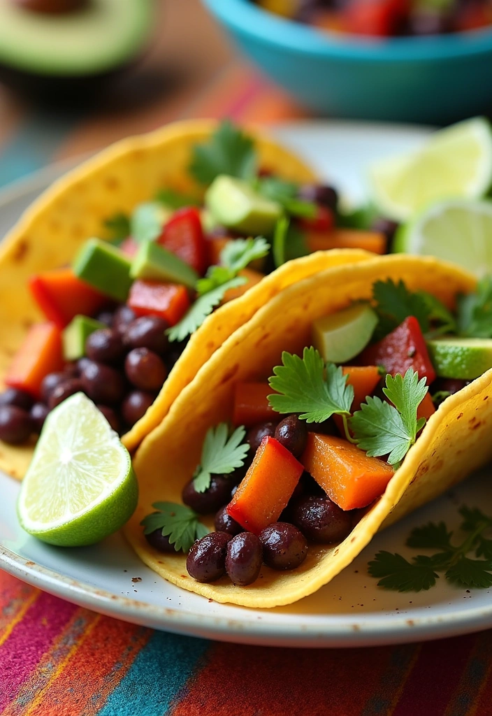 25 High Protein Lunch Ideas That Will Fuel Your Day (You Won't Believe #12!) - 9. Black Bean and Sweet Potato Tacos