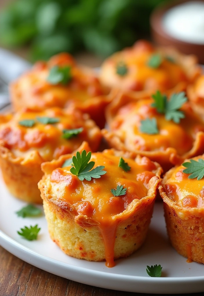 25 Lasagna Cupcakes Recipes That Will Blow Your Mind (You Won't Believe #12!) - 15. Buffalo Chicken Lasagna Cupcakes