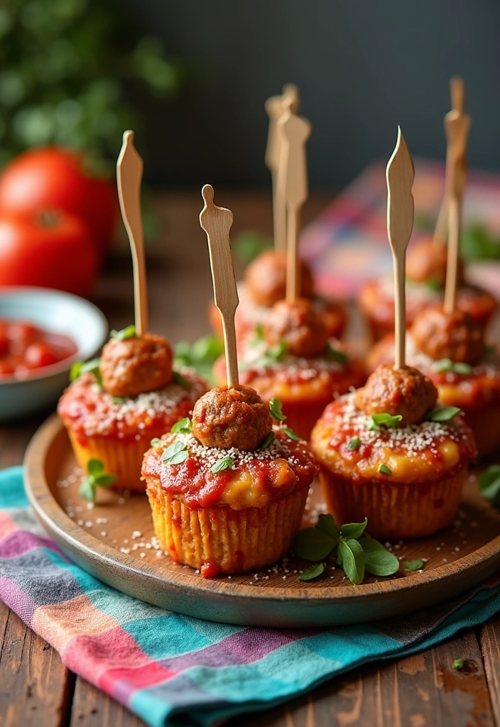 25 Lasagna Cupcakes Recipes That Will Blow Your Mind (You Won't Believe #12!) - 6. Meatball Lasagna Cupcakes