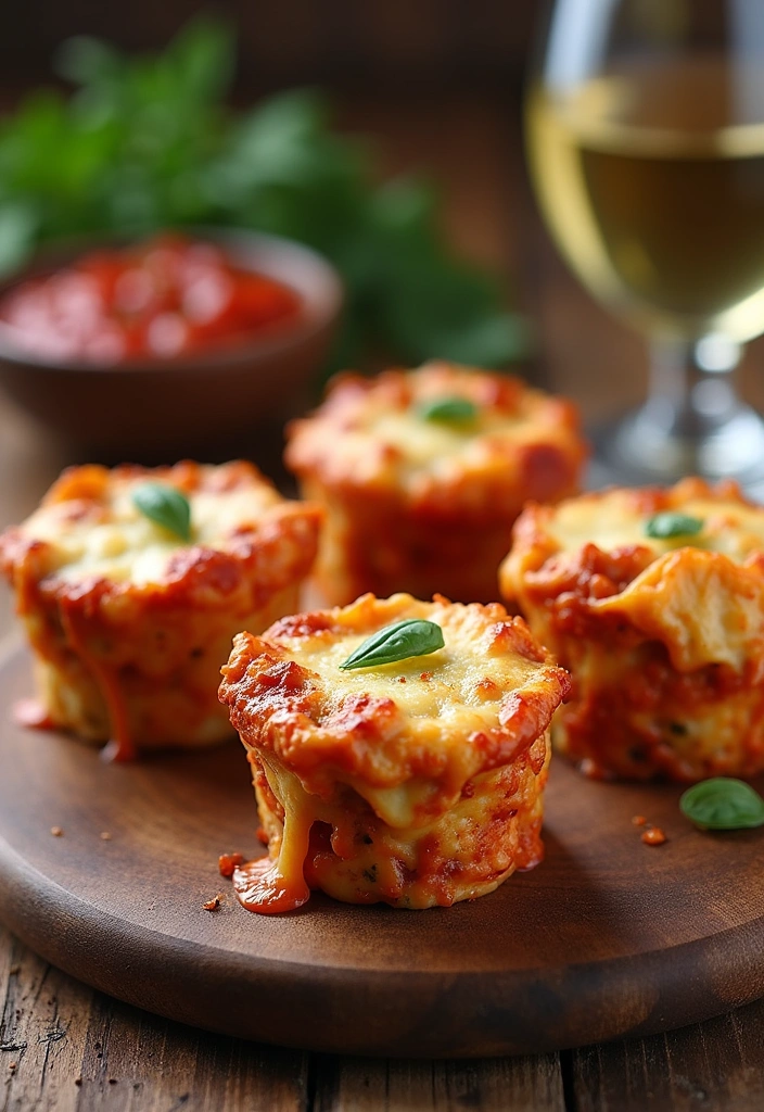 25 Lasagna Cupcakes Recipes That Will Blow Your Mind (You Won't Believe #12!) - 9. Four Cheese Lasagna Cupcakes