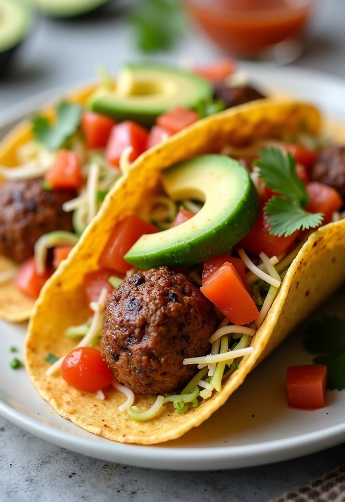 25 Meatball Dinner Recipes That Will Make Tonight's Dinner a Breeze! - 12. Meatball Tacos