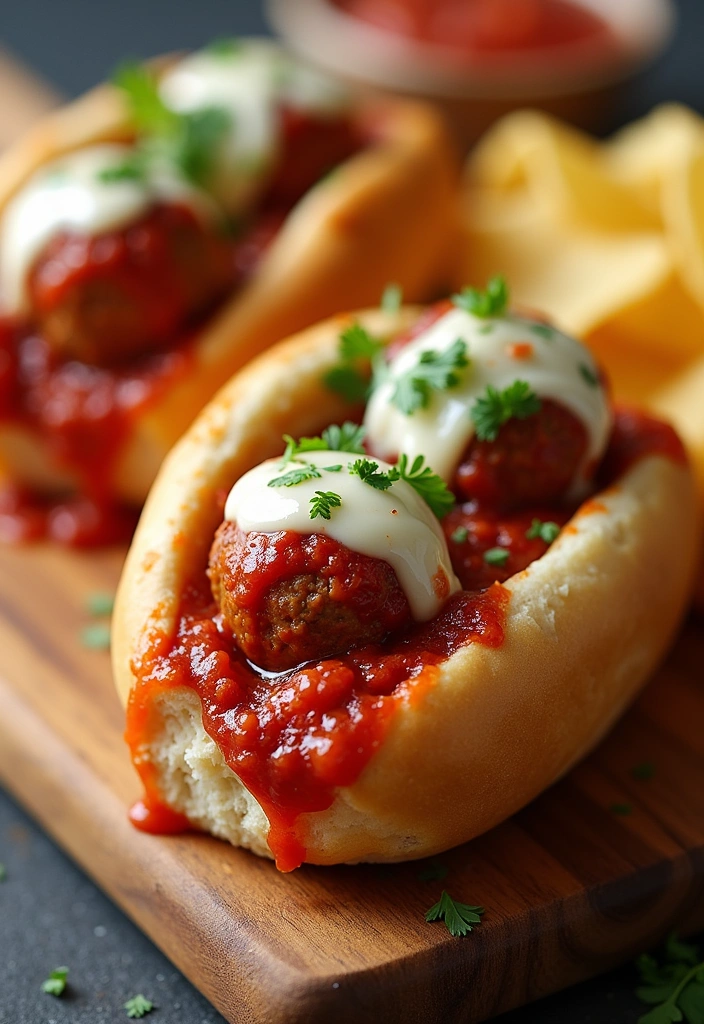 25 Meatball Dinner Recipes That Will Make Tonight's Dinner a Breeze! - 3. Meatball Subs with Marinara Sauce