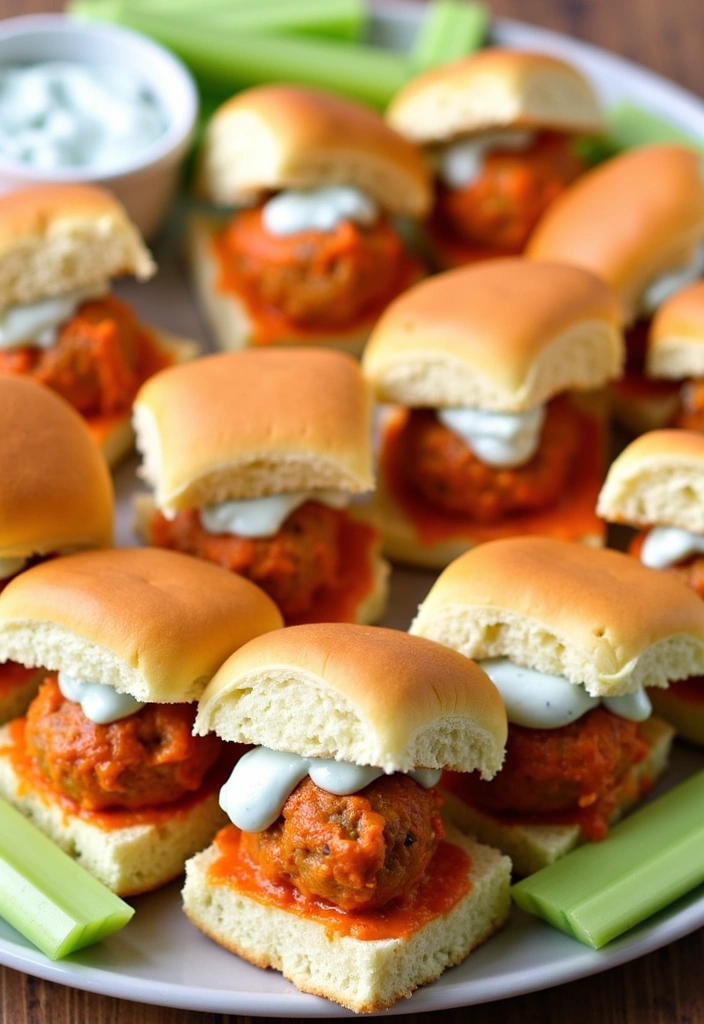 25 Meatball Dinner Recipes That Will Make Tonight's Dinner a Breeze! - 9. Buffalo Meatball Sliders