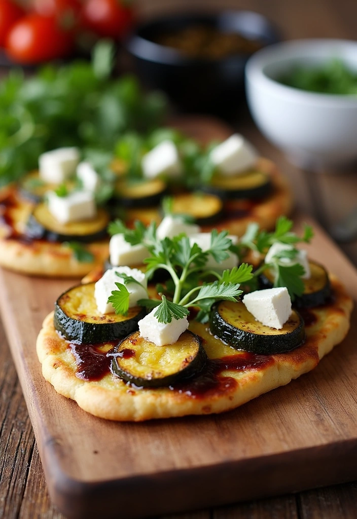 25 Mouthwatering Roasted Mexican Zucchini Recipes You Need to Try Tonight! - 13. Roasted Zucchini and Feta Flatbread