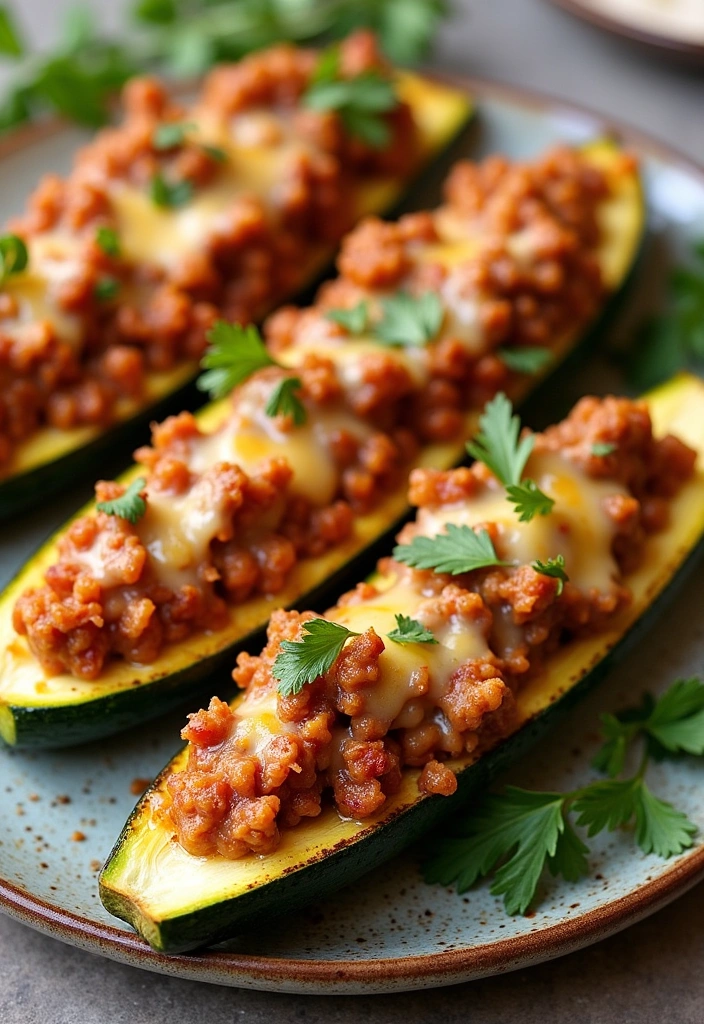 25 Mouthwatering Roasted Mexican Zucchini Recipes You Need to Try Tonight! - 14. Stuffed Roasted Zucchini Boats