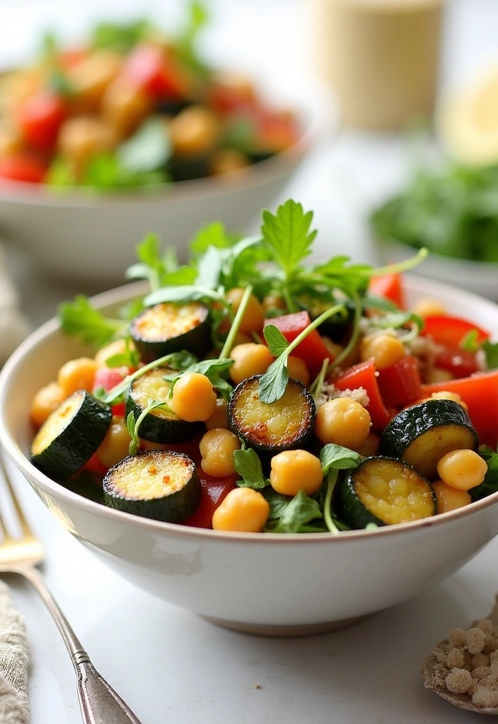 25 Mouthwatering Roasted Mexican Zucchini Recipes You Need to Try Tonight! - 9. Roasted Zucchini and Chickpea Bowl