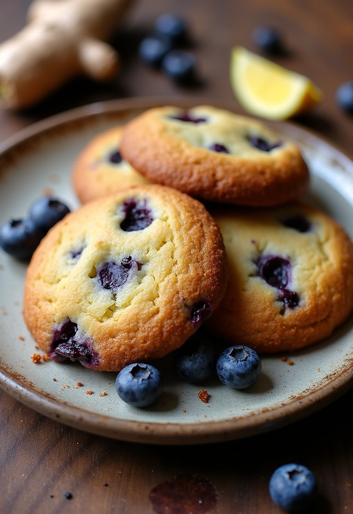 26 Blueberry Cookies Recipes That Will Leave You Craving More! - 12. Blueberry Ginger Cookies