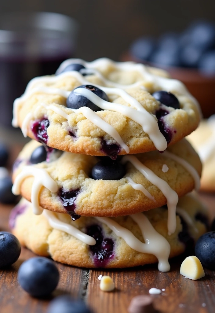 26 Blueberry Cookies Recipes That Will Leave You Craving More! - 5. Blueberry White Chocolate Chip Cookies