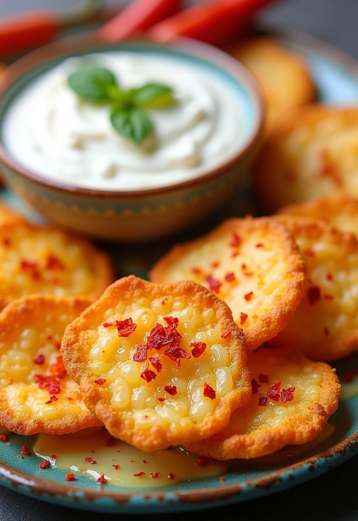 26 Cheesy Onion Crisps Recipes That Will Make Your Guests Beg for More! - 13. Cheesy Onion Crisps with Chili Flakes