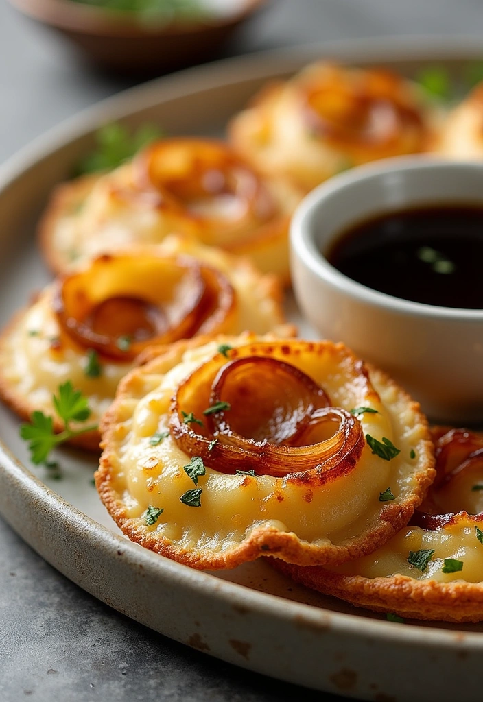 26 Cheesy Onion Crisps Recipes That Will Make Your Guests Beg for More! - 14. Cheesy Onion Crisps with Caramelized Onions