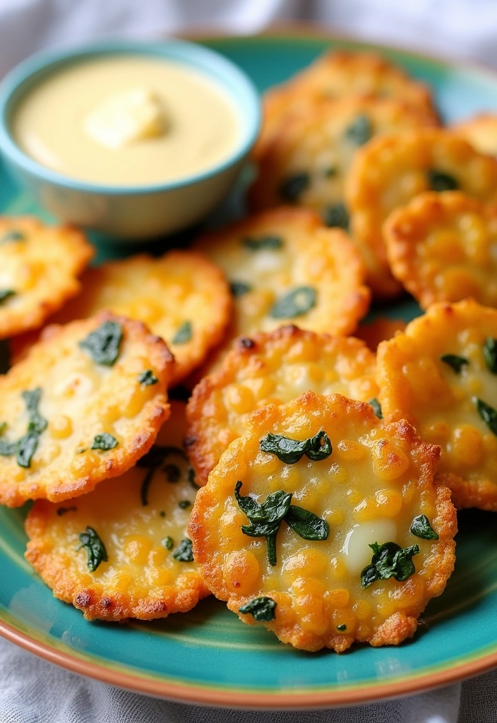 26 Cheesy Onion Crisps Recipes That Will Make Your Guests Beg for More! - 8. Cheesy Onion Crisps with Spinach