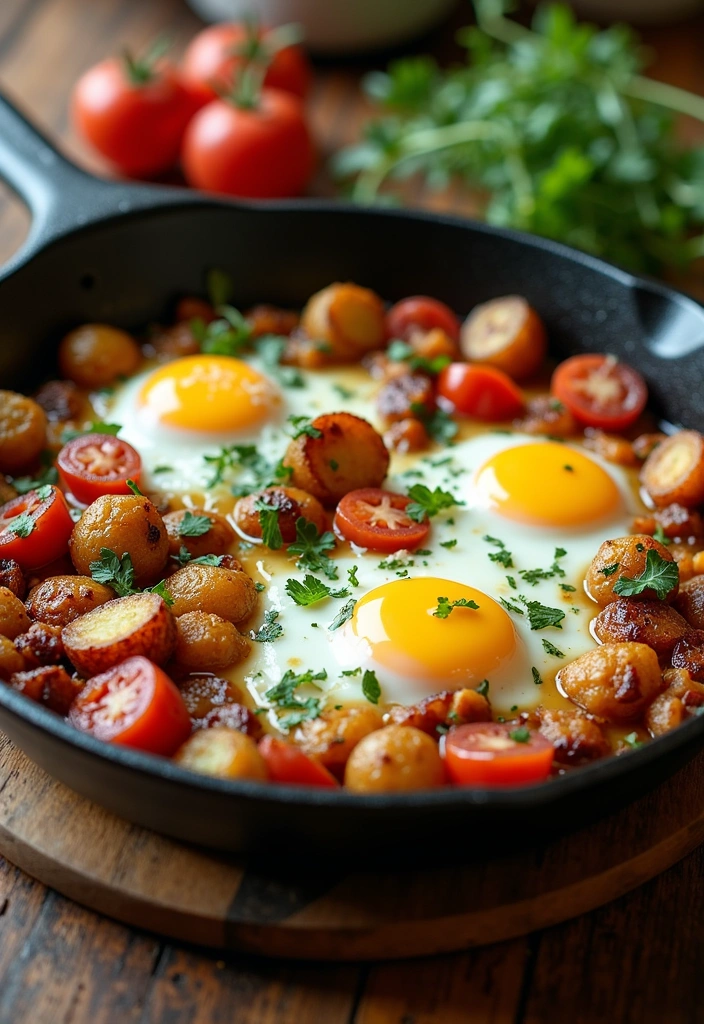 26 Healthy Egg Recipes for Breakfast That Will Make You Jump Out of Bed! - 21. Egg and Potato Breakfast Skillet