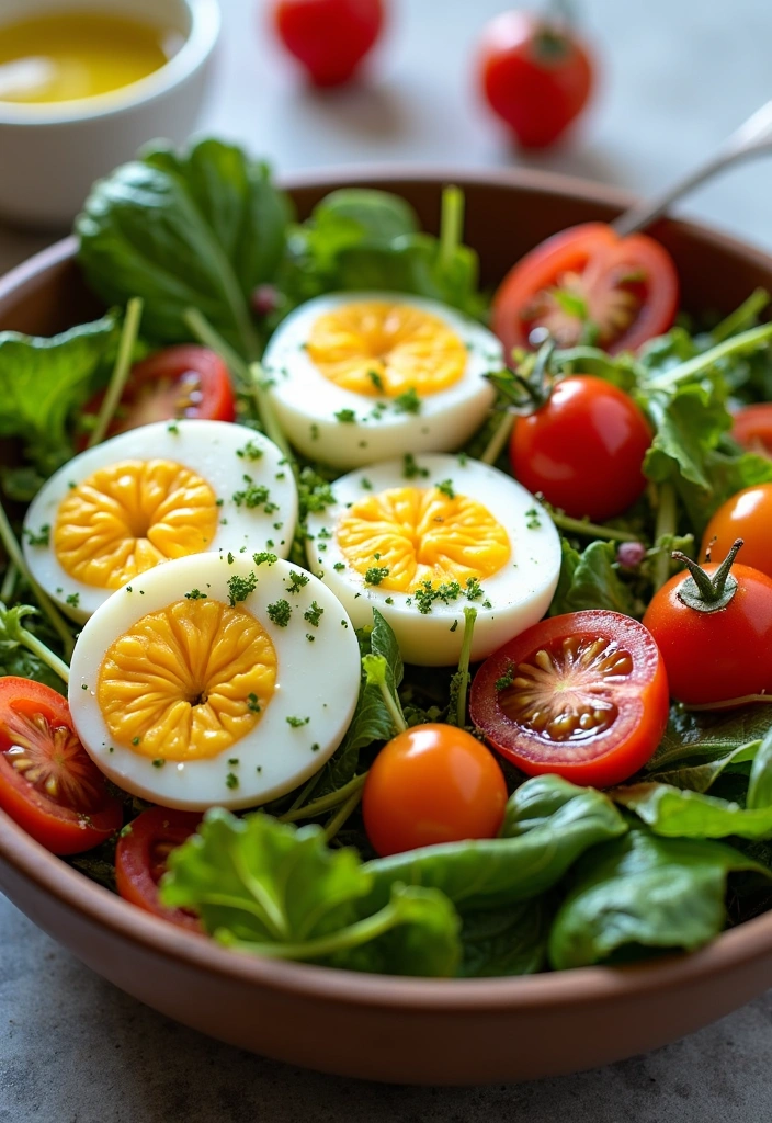 26 Healthy Egg Recipes for Breakfast That Will Make You Jump Out of Bed! - 22. Egg and Tomato Breakfast Salad