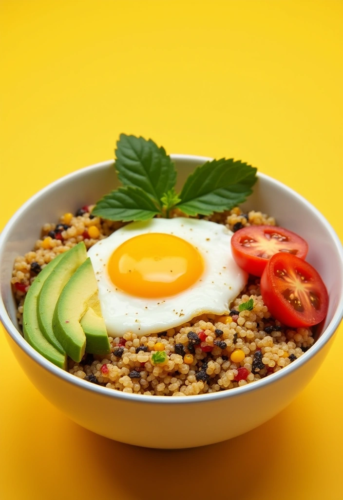 26 Healthy Egg Recipes for Breakfast That Will Make You Jump Out of Bed! - 6. Egg and Quinoa Breakfast Bowl