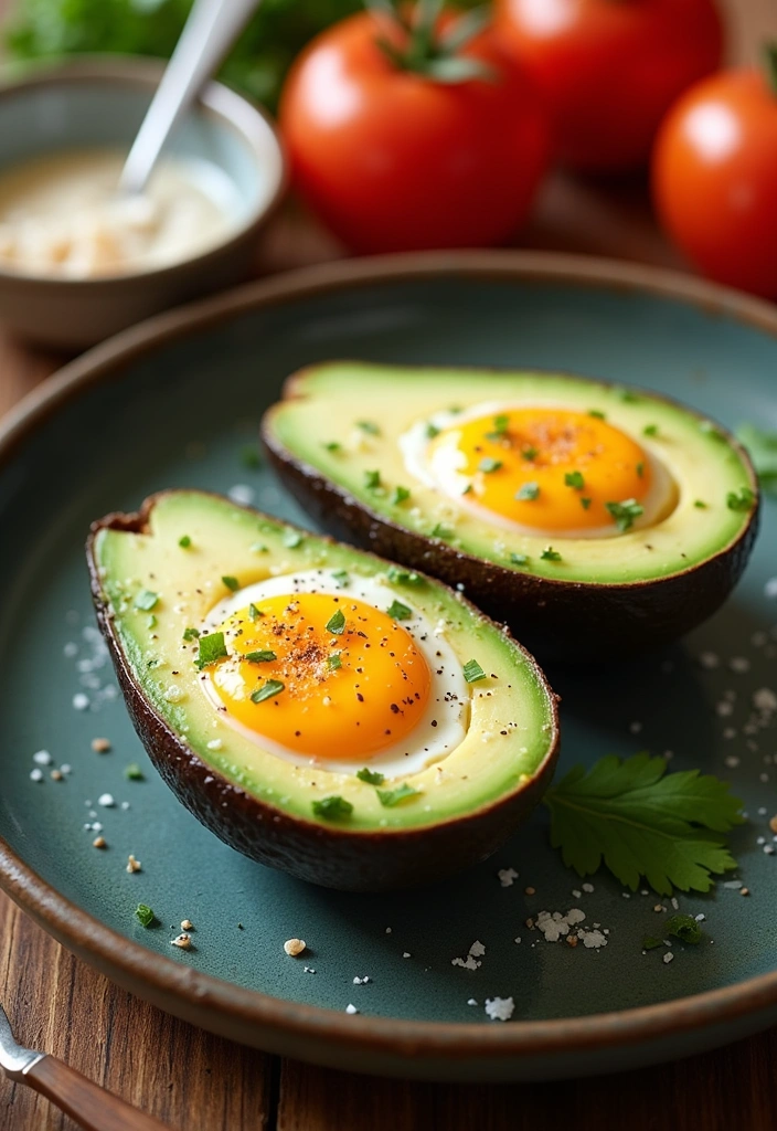 26 Healthy Egg Recipes for Breakfast That Will Make You Jump Out of Bed! - 9. Baked Eggs in Avocado