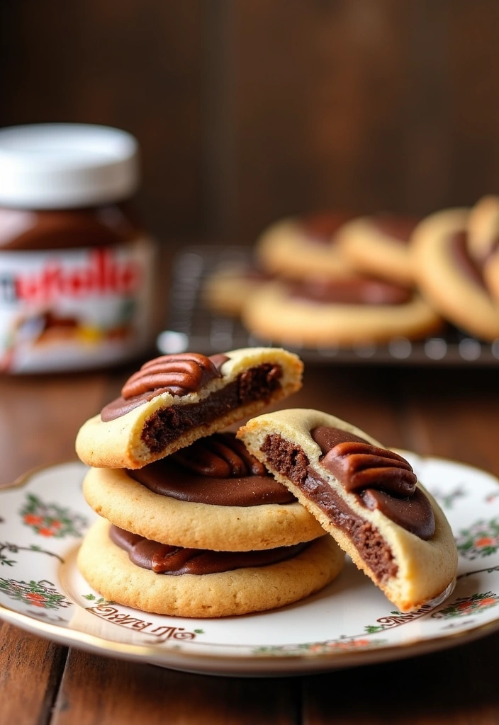 26 Irresistible Pecan Pie Cookies Recipes That Will Blow Your Mind! - 12. Nutella Pecan Pie Cookies