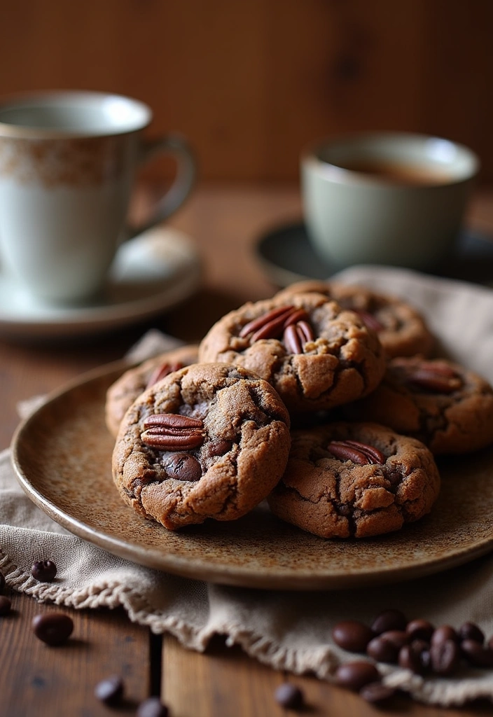 26 Irresistible Pecan Pie Cookies Recipes That Will Blow Your Mind! - 21. Mocha Pecan Pie Cookies