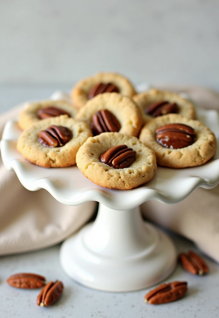 26 Irresistible Pecan Pie Cookies Recipes That Will Blow Your Mind! - 7. Pecan Pie Thumbprint Cookies