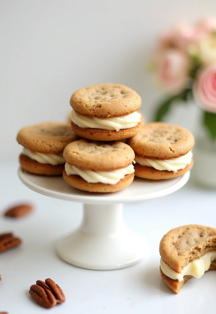 26 Irresistible Pecan Pie Cookies Recipes That Will Blow Your Mind! - 9. Pecan Pie Sandwich Cookies