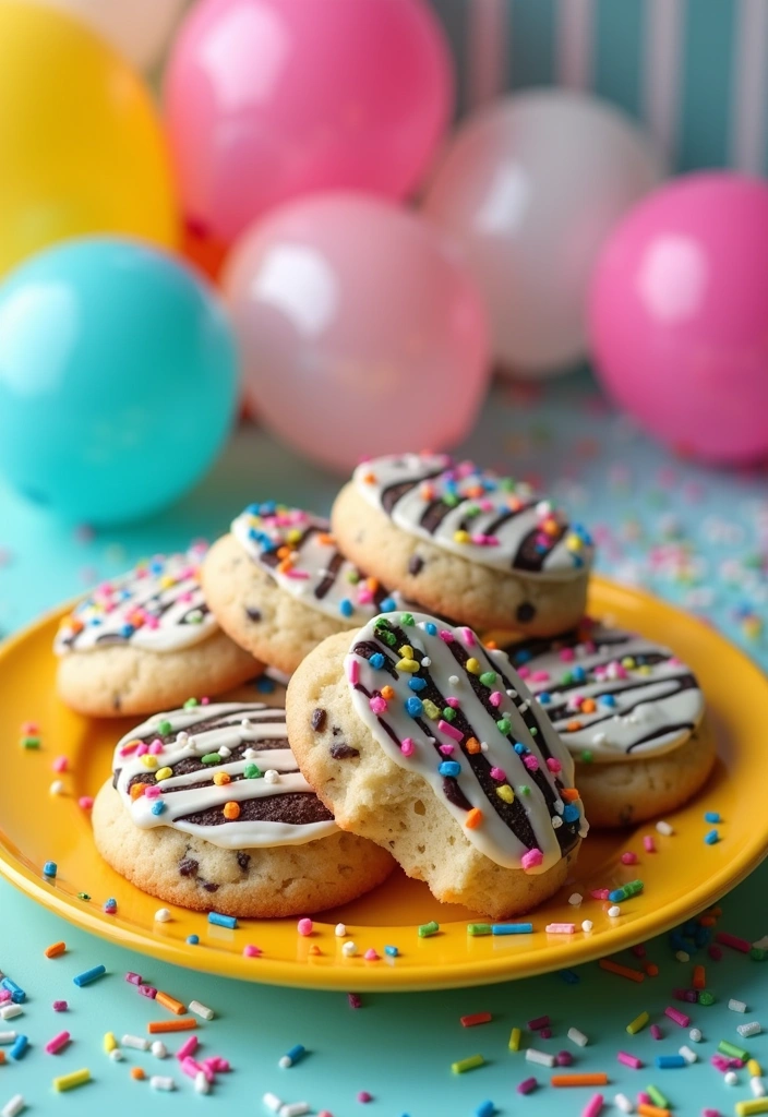 26 Irresistible Zebra Cookies Recipes That Will Make You a Baking Superstar! - Zebra Cookies with Sprinkles