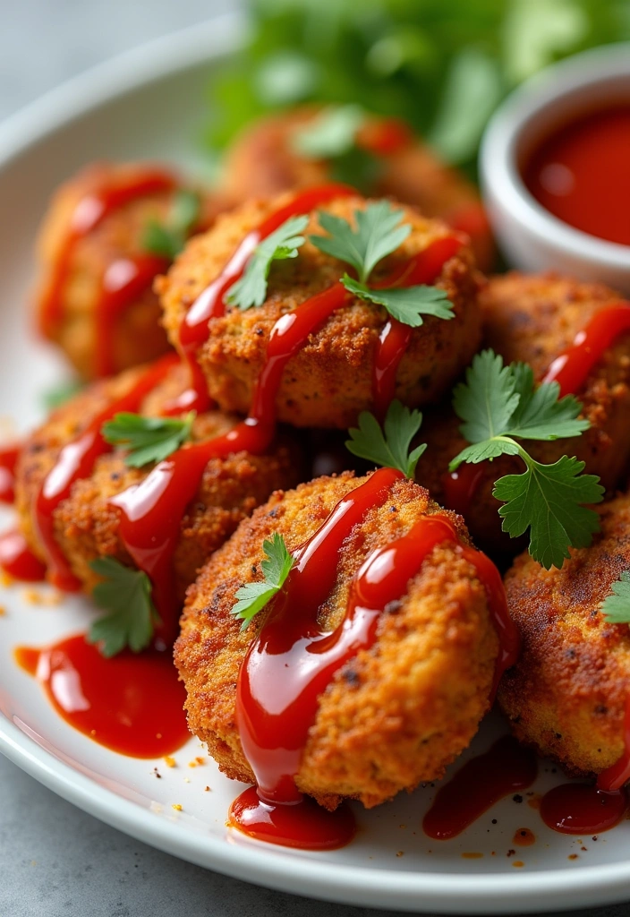 26 Japanese Potato Croquettes Korokke Ideas That'll Make You Drool! - 13. Sriracha Chicken Korokke: Spicy and Crunchy