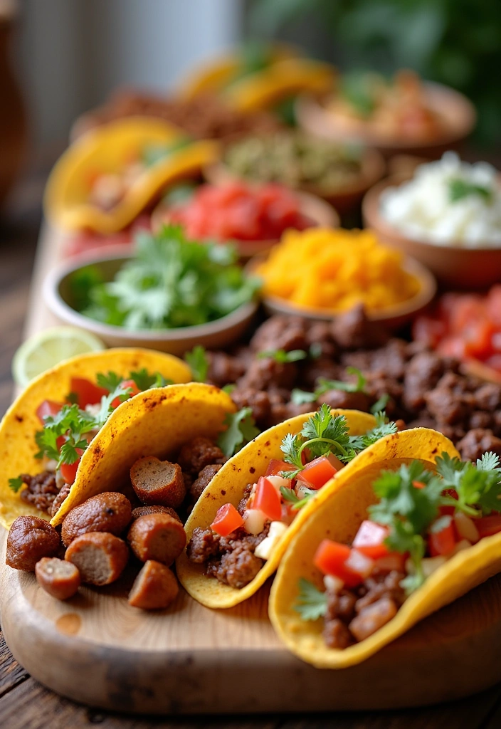 26 Kid Friendly Charcuterie Board Ideas That Will Make Snack Time Epic! - 15. Taco Bar Charcuterie