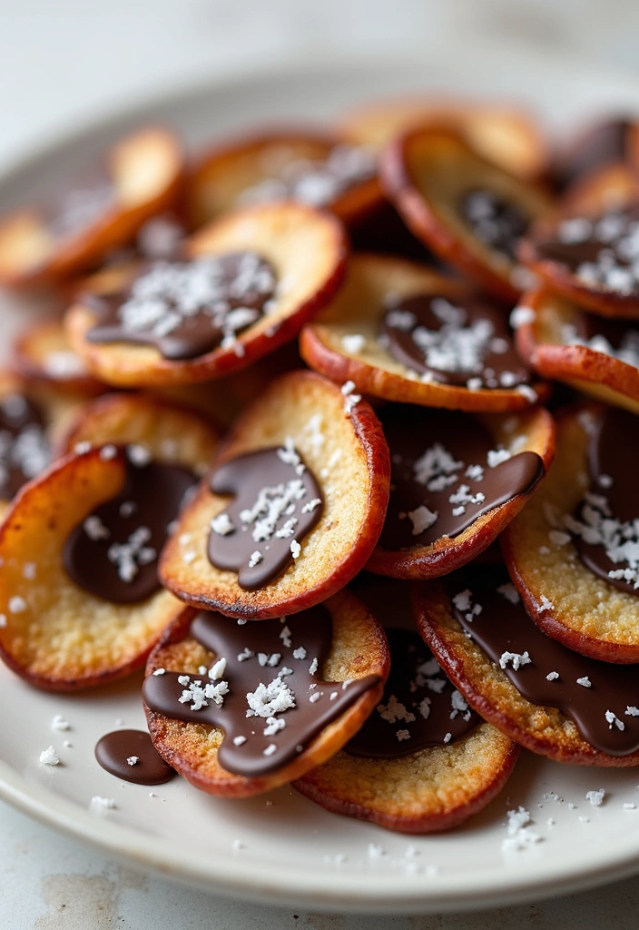 26 Quick and Easy Oven Baked Apple Chips That Are Healthier Than Potato Chips! - 15. Chocolate Coconut Apple Chips