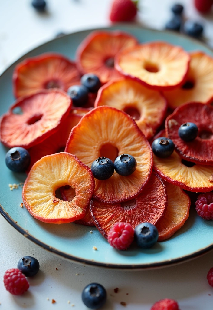 26 Quick and Easy Oven Baked Apple Chips That Are Healthier Than Potato Chips! - 21. Mixed Berry Apple Chips