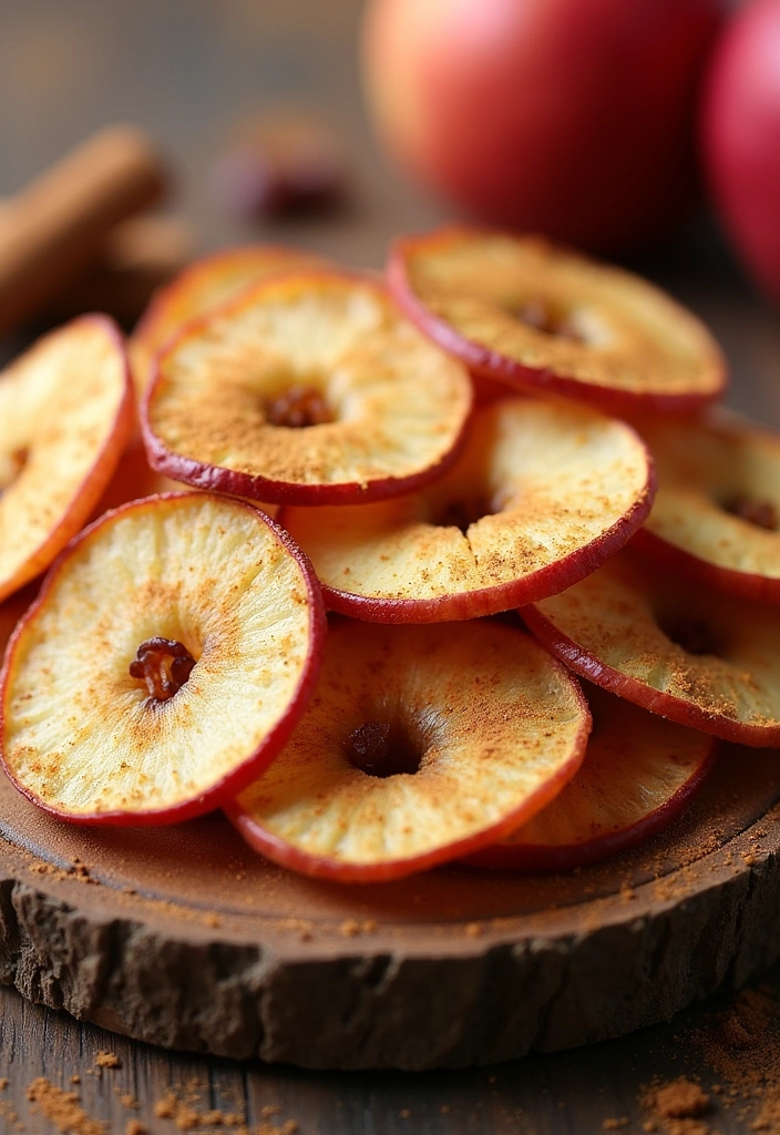 26 Quick and Easy Oven Baked Apple Chips That Are Healthier Than Potato Chips! - 22. Cinnamon Raisin Apple Chips