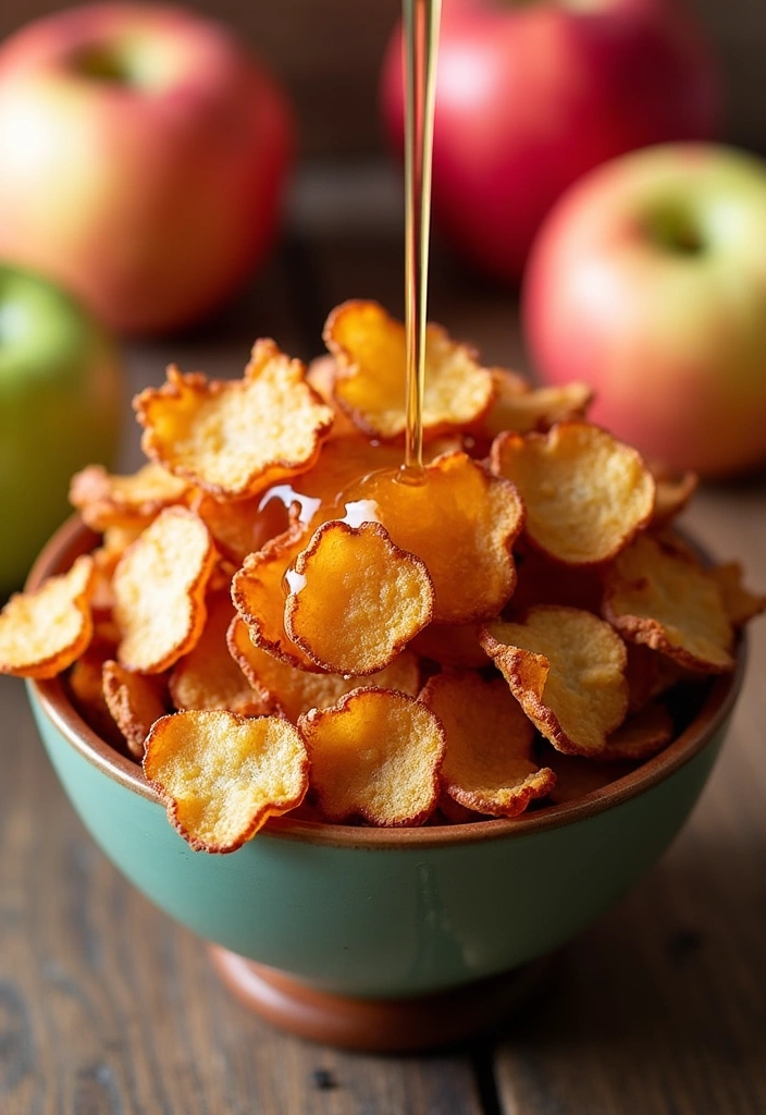 26 Quick and Easy Oven Baked Apple Chips That Are Healthier Than Potato Chips! - 5. Maple Cinnamon Apple Chips