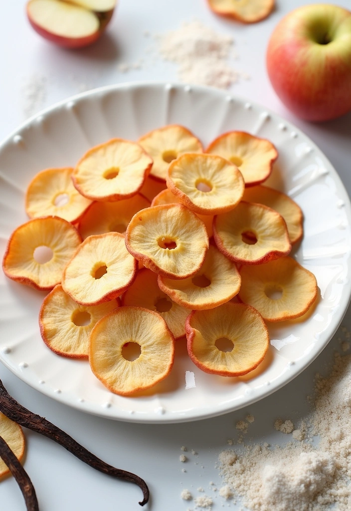 26 Quick and Easy Oven Baked Apple Chips That Are Healthier Than Potato Chips! - 7. Vanilla Bean Apple Chips