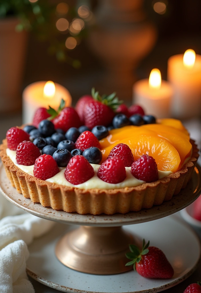 26 Romantic Dinner Ideas for Two That Will Ignite the Spark! - 15. Delightful Fruit Tart Dessert