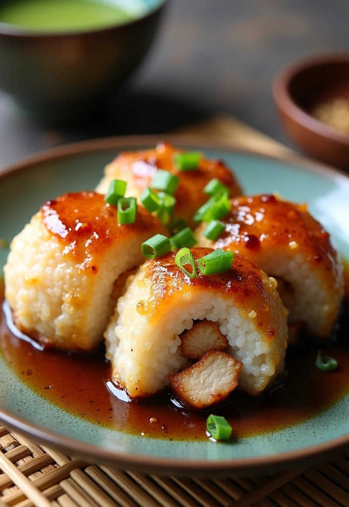 26 Yaki Onigiri Grilled Rice Balls Ideas That Will Make You Drool! - 2. Teriyaki Chicken Yaki Onigiri