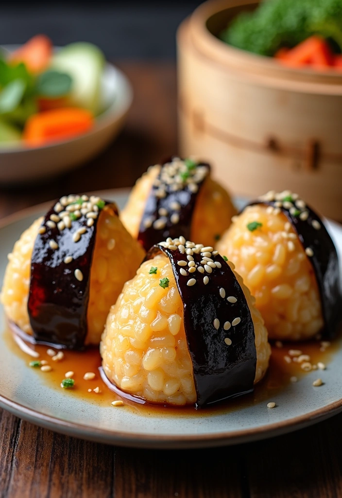 26 Yaki Onigiri Grilled Rice Balls Ideas That Will Make You Drool! - 4. Miso Eggplant Yaki Onigiri