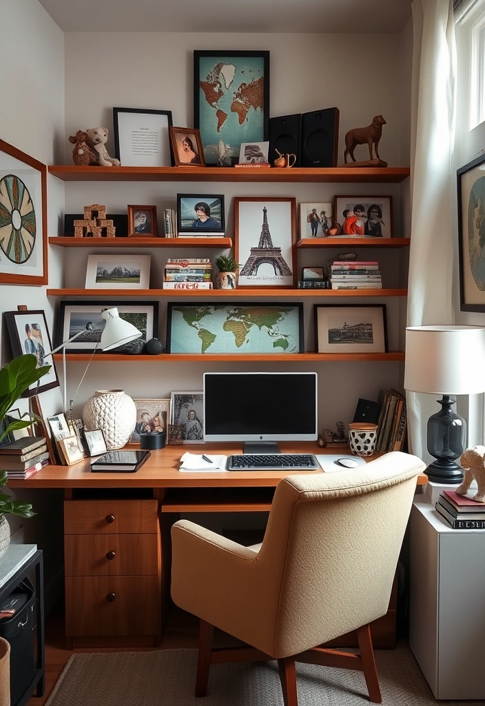 26 Stunning Moody Home Office Inspirations That Will Transform Your Workspace! - 21. Personal Touches