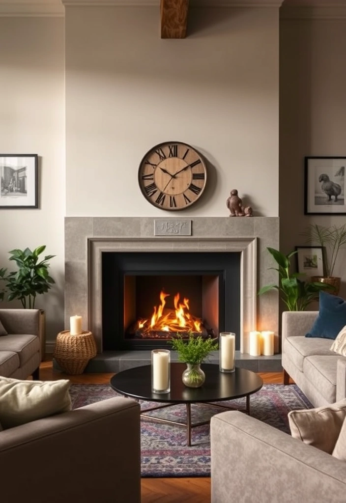 25 Modern 70s Living Room Ideas That'll Make You Want to Time Travel! - 17. Stylish Fireplaces