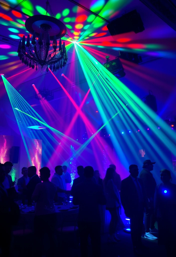 21 Color Party Ideas for Adults That'll Transform Your Next Bash! - 14. Colorful Lighting Effects