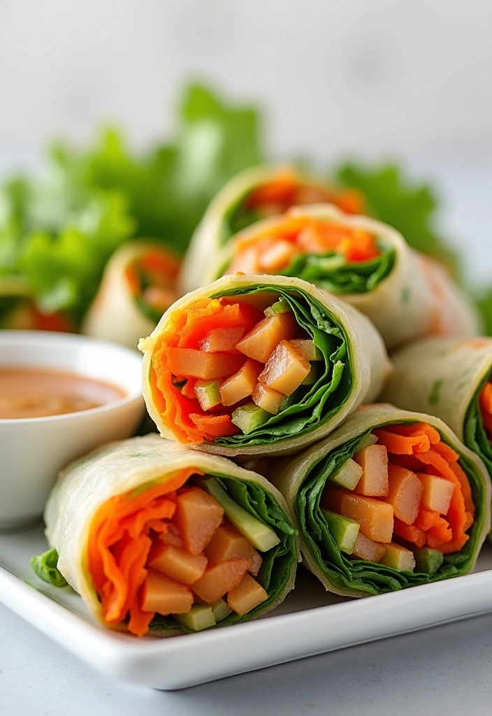 27 Delicious Simple Appetizers Finger Foods for a House Party (Your Guests Will Rave About #15!) - 11. Vegetable Spring Rolls