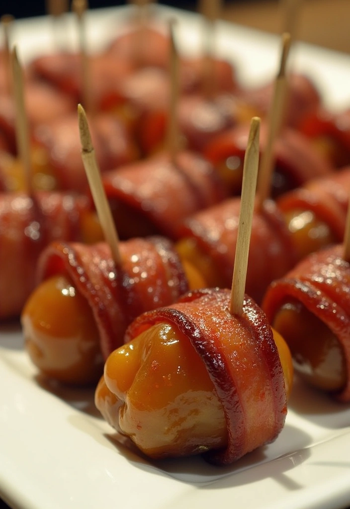 27 Delicious Simple Appetizers Finger Foods for a House Party (Your Guests Will Rave About #15!) - 17. Bacon-Wrapped Dates