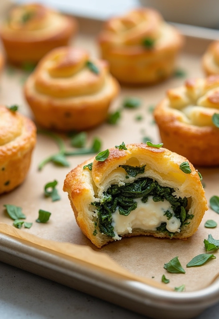 27 Delicious Simple Appetizers Finger Foods for a House Party (Your Guests Will Rave About #15!) - 2. Spinach and Feta Puff Pastry Bites