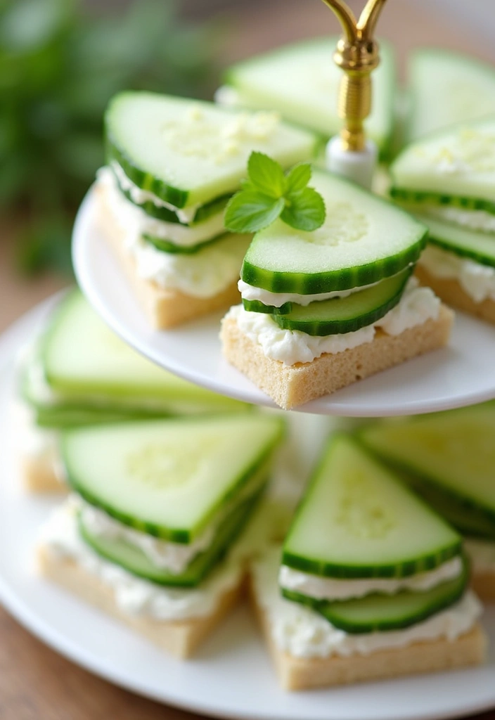 27 Delicious Simple Appetizers Finger Foods for a House Party (Your Guests Will Rave About #15!) - 20. Cucumber Sandwiches