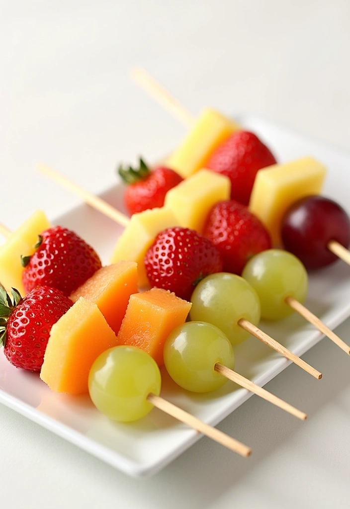 27 Delicious Simple Appetizers Finger Foods for a House Party (Your Guests Will Rave About #15!) - 9. Fruit Skewers