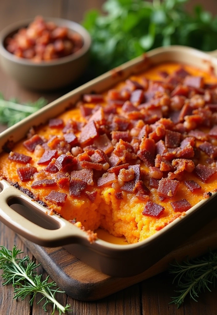 27 Easy Sweet Potato Casserole Recipes That Will Wow Your Guests! - 7. Sweet Potato Casserole with Bacon