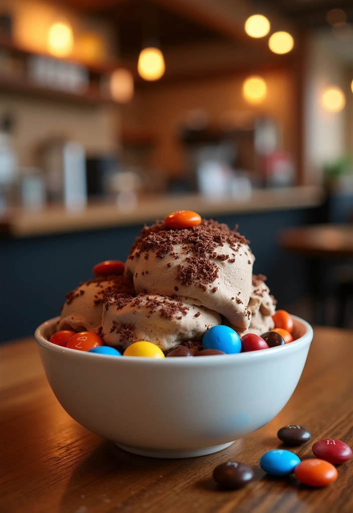 27 Irresistible Ninja Creami M&M Ice Cream Ideas That Will Blow Your Mind! - 10. Mocha M&M Bliss