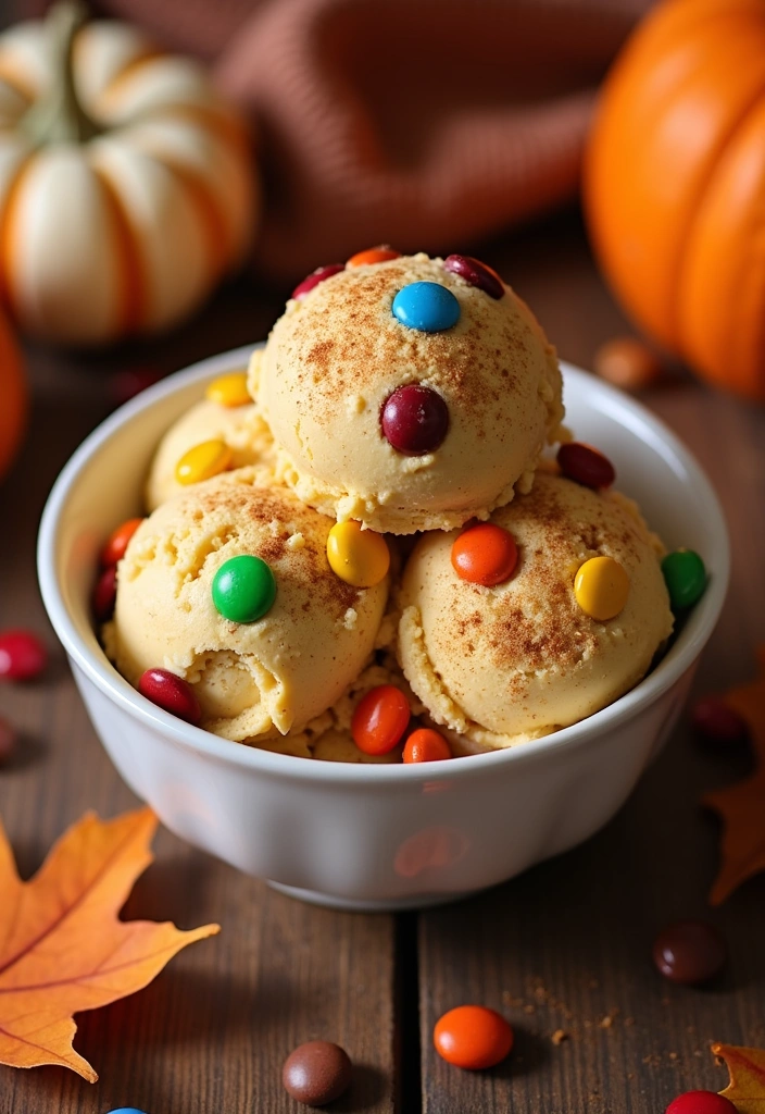 27 Irresistible Ninja Creami M&M Ice Cream Ideas That Will Blow Your Mind! - 11. Spiced Pumpkin M&M Ice Cream