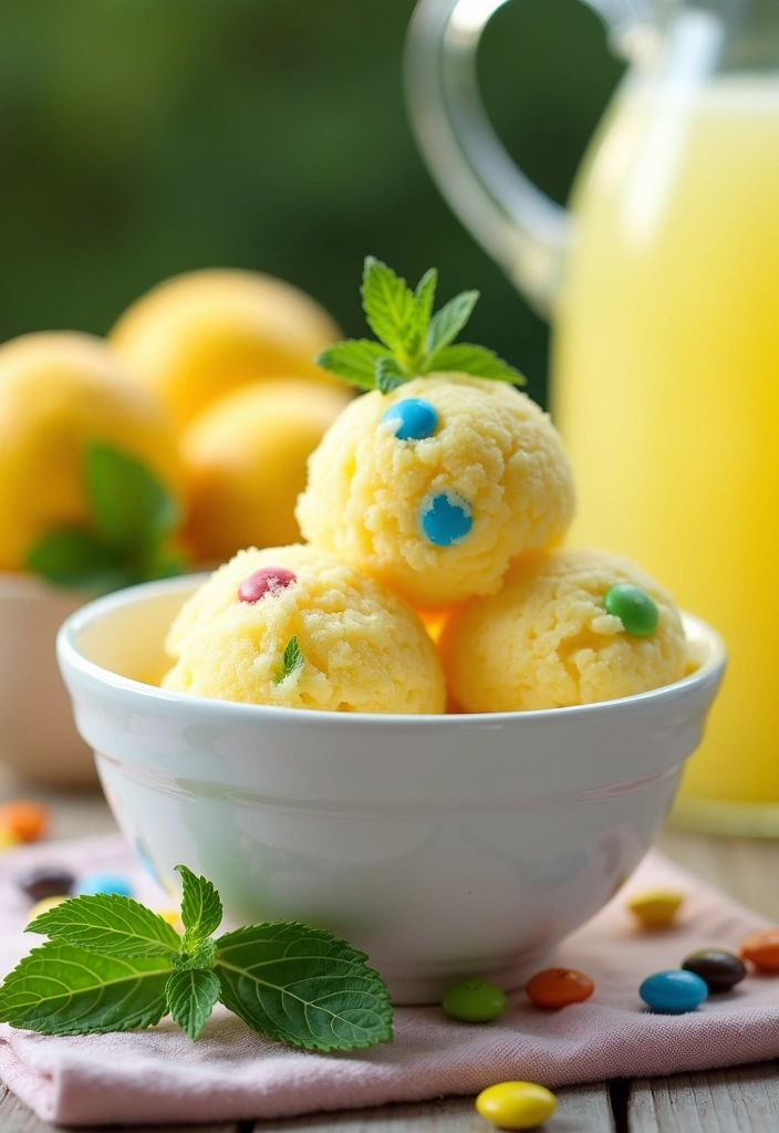 27 Irresistible Ninja Creami M&M Ice Cream Ideas That Will Blow Your Mind! - 13. Lemon M&M Sorbet