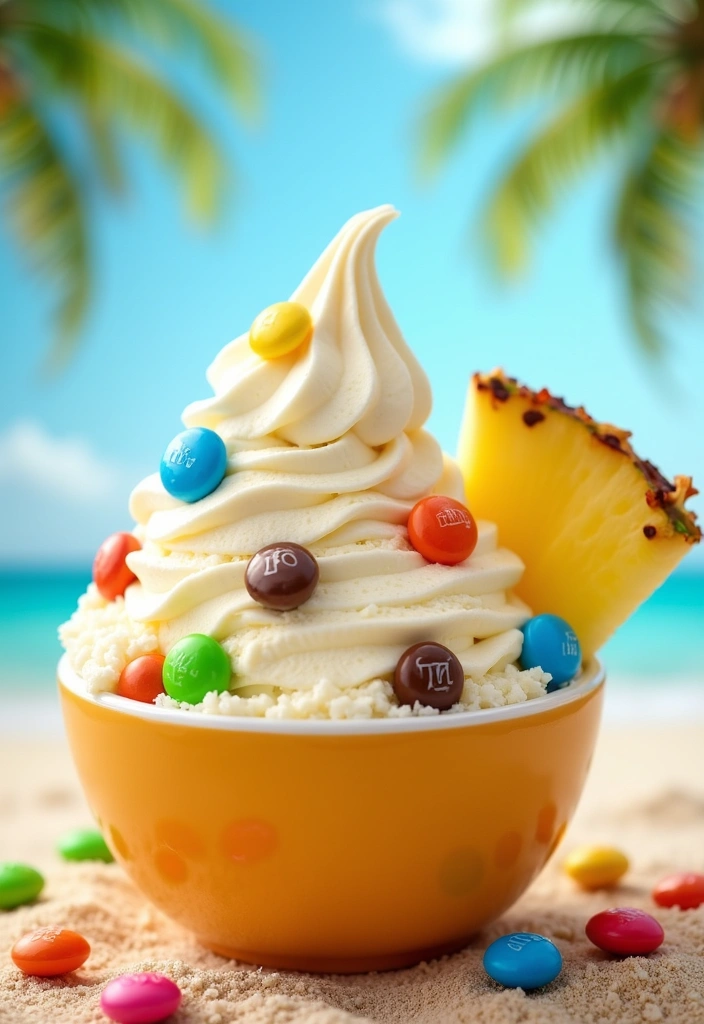 27 Irresistible Ninja Creami M&M Ice Cream Ideas That Will Blow Your Mind! - 5. Tropical M&M Paradise