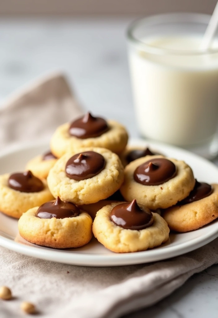 27 Irresistible Three Ingredient Mini Butter Cookies That Will Melt in Your Mouth! - 10. Nutella Mini Butter Cookies